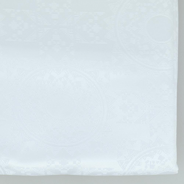 Скатерть 140x200см DE'NASTIA Талисман белый полиэстер 000000000001202425