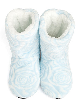Туфли домашние-тапки р.35-37 LUCKY Угги Розы серо-голубой полиэстер 000000000001204922