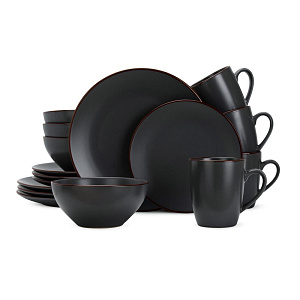 Набор столовой посуды 16 предметов (обеденная 27см-4шт/десертная 20см-4шт/салатник 15см-4шт/кружка 414мл-4шт) керамика HISU5502 000000000001224267
