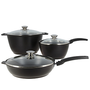 Набор кухонной посуды №1 KUKMARA Традиция антипригарное покрытие литой алюминий 000000000001121407