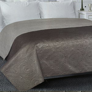 Покрывало DeN Палермо 200х240 атл/мат св-корич. Круги U000218 000000000001203046