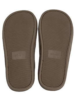 Тапочки домашние 40-41 женские плюшевые коричневый полиэстер/ТПР 000000000001228826