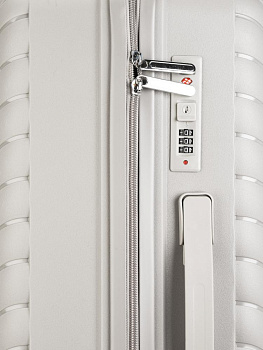 Чемодан на колесах M (42х26х65см) молния серый PP 000000000001226538