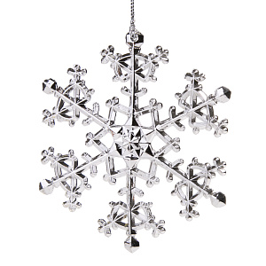 ДУ Снежинка изящная серебро11x11x0,4см 77944 000000000001179721