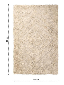 Коврик для ванной 40х60см FORA COTTON противоскользящий айвори хлопок 000000000001225654