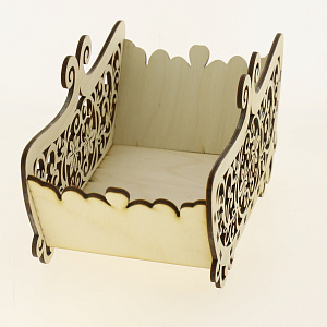 Корзина резная дерево ХВ, 20х9.8х10 см 000000000001171406