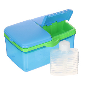 Ланчбокс 4-х секционный с бутылкой Sistema, 2л 000000000001148951