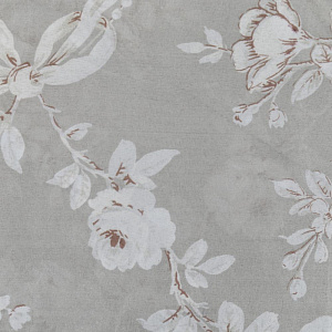 Комплект постельного белья 2-спальный FORA серый цветочный принт полиэстер 000000000001188828