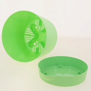 Горшок для цветов с поддоном 1л FORA мятный пластик 000000000001187365