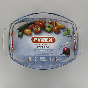Форма для запекания 39x27x7см 4л PYREX OPTIMUM овальная стекло 000000000001126276