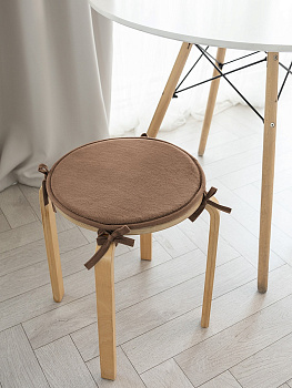 Подушка на стул 35см DE'NASTIA мемори круглая бежевый полиэстер 000000000001219887