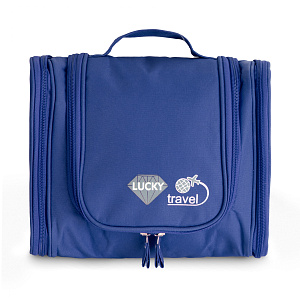 Косметичка дорожная 25x21x10см LUCKY синий полиэстер 000000000001191724
