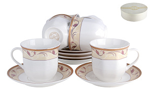 Набор чайный 6/12 форма ребристая 200мл подарочная упаковкаГрейс,NBJ12-G08 000000000001193533