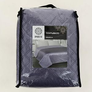 Покрывало DeN Палермо 200х240 атл/мат сиреневый геом2 U000242 000000000001203070