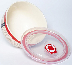 Салатник 14см/750мл ELRINGTON АЭРОГРАФ Янтарный день с крышкой керамика 000000000001210602