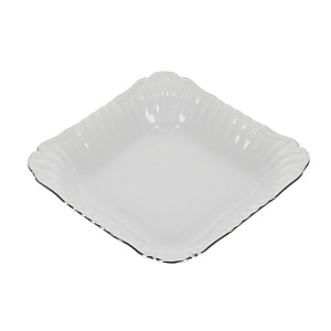Квадратный салатник Платиновая отводка Porcelaine Czech Gold Hands, 21 см 000000000001136293