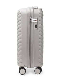 Чемодан на колесах S (36х22х55см) молния серый PP 000000000001226537