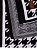 Плед 150x200см DE'NASTIA Гусиные лапки черный/белый акрил 000000000001212168