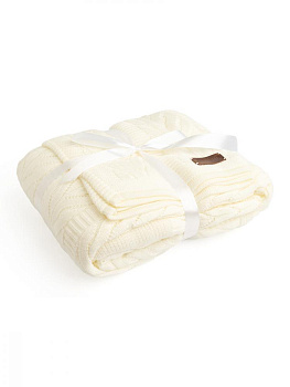 Плед с рукавами 160x160см DE'NASTIA молочный/бежевый акрил 000000000001218619