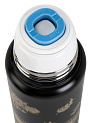 Термос 600мл ST с клапаном цветы черный нержавеющая сталь 000000000001229293
