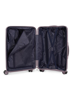 Чемодан на колесах L (48х30х75см) ромб фиолетовый PP 000000000001226551