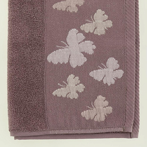 Полотенце 50х90см Dina Me бордюр бабочки темно-розовое 100% хлопок 000000000001208689