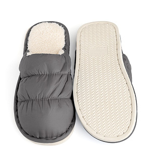 Туфли домашние-тапки р.38-39 LUCKY стеганые серый полиэстер 000000000001214574