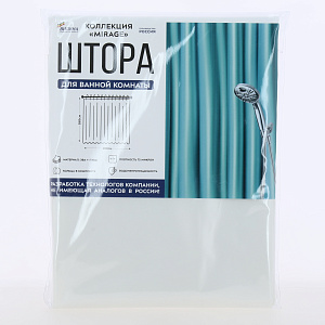 Штора для ванной комнаты 180х180см ВИЛИНА MIRAGE микс ЭВА + ПЭВД 000000000001212797