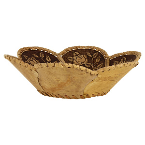 Тарелка Сибирский Сувенир, 22х22х4 см, береста 000000000001146562