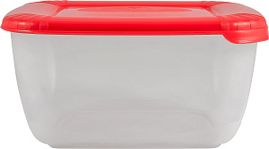 Контейнер для продуктов Plast Team POLAR, квадратный, коралловый, 0,46л, 115х115х55 (PT1674) 000000000001201512