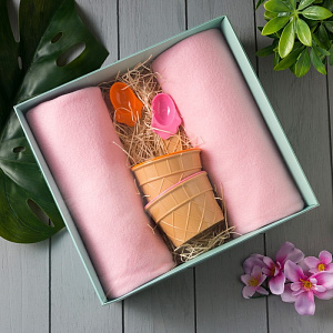 Подарочный набор LoveLife "Summer" (плед 150х130см розовый + формочки для мороженного) 4785069 000000000001200183