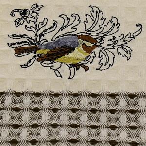 Полотенце кухонное из 100% хлопка.Оригинальный дизайн  вышивок. Пестротканый бордюр по одному краю. Приятные на ощупь. 096880 000000000001190844