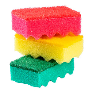 Губки кухонные 5шт BIG CITY Комфорт с волнистой поверхностью 000000000001214745