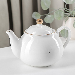 Сервиз чайный 15 предметов ДОЛЯНА Млечный путь (6шт чашек, 6шт блюдец, молочник, чайник, сахарница) белый фарфор 000000000001210616