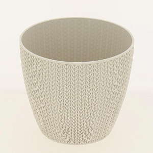 Кашпо 500мл SUN PLASTIK вязание пластик 000000000001188645