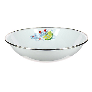 Миска 3,5л СТАЛЬ-ЭМАЛЬ с нержавеющим ободком 000000000001101616