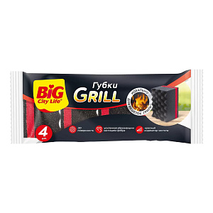 Набор губок кухонных 4шт BIG City GRILL 000000000001220557