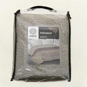 Покрывало DeN Палермо 240х260 атл/мат св-корич. Круги U000219 000000000001203047