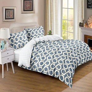 Комплект постельного белья 1,5-спальный LUCKY Buenas noches Nectar Пододеяльник на молнии145х215см простыня150х215см наволочка70х70см-2шт сатин хлопок 000000000001212481