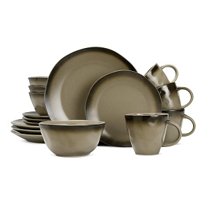 Набор столовой посуды 16 предметов (обеденная 27см-4шт/десертная 20см-4шт/салатник 15см-4шт/кружка 414мл-4шт) керамика BSCJ4597 000000000001224270