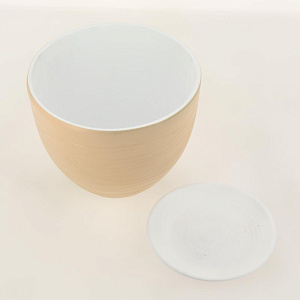 Горшок для цветов декоративный керамический Полоса персик №1 4л ГК 16 000000000001200883