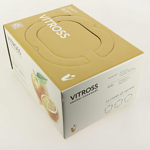 Кастрюля 2л VITROSS Granada глубокая цилиндрическая форма эмалированная сталь 000000000001206229