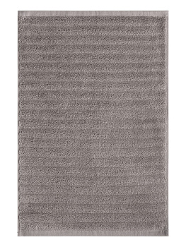 Полотенце махровое 40x60см DE'NASTIA Узкая Волна 500гр серый хлопок 000000000001220909