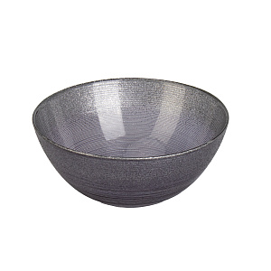 Салатник 15см GLASSCOM прозрачная с серебром стекло 000000000001219717