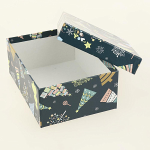 Коробка подарочная 17x13x7см РУТАУПАК В ожидании праздника прямоугольная 000000000001208351