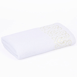 Полотенце махровое 30х60см LUCKY Итальянский бордюр айвори хлопок 100% 000000000001212836