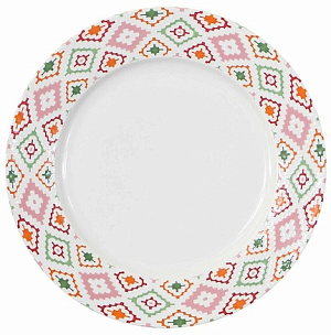 Тарелка обеденная 23см APOLLO Glaze Red фарфор GLR-04 000000000001197685