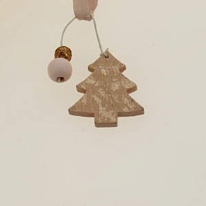 Декоративное украшение 13см КУПМАН Сердце/ель/звезда розовый мех 000000000001180310