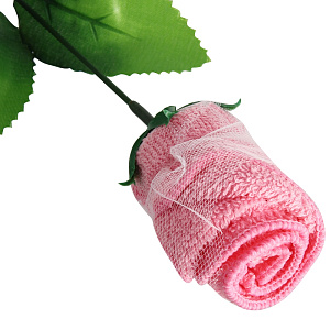 Полотенце Роза в тубе Софти, 20х20 см, хлопок 000000000001151790