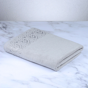 Полотенце махровое 70х130см DINA ME Итальянский бордюр серое плотность 480гр/м 100%хлопок 000000000001210321